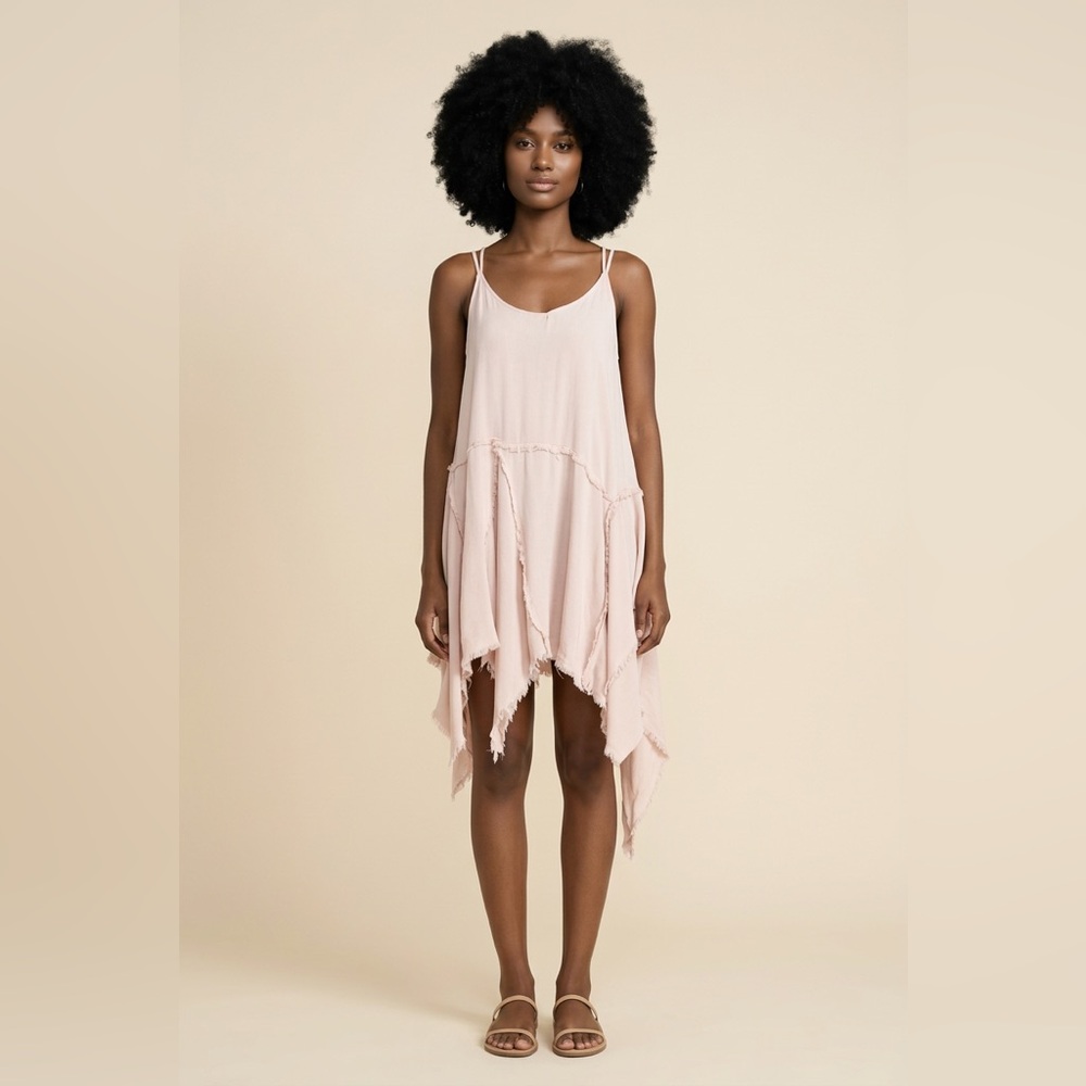NWT Honey Punch pink Handkerchief Dress